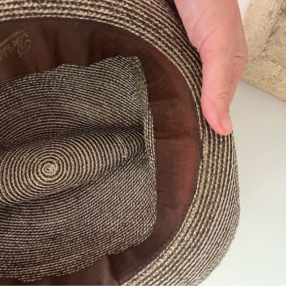 Borsalino Doria Raffia Hat Size 7.5 - Picture 10 of 10